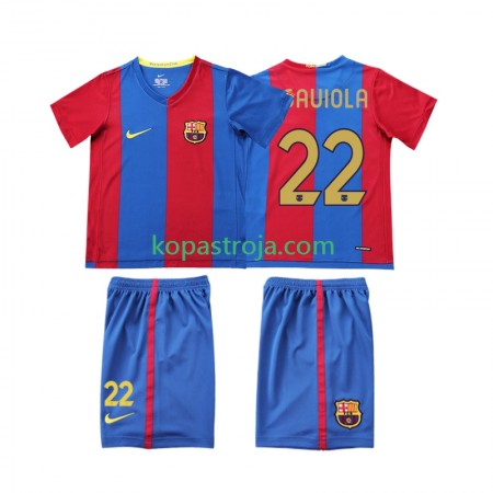 Billiga Fotbollströjor FC Barcelona SAUIOLA 22 2006 2007 Retro Barn Hemma tröja Kortärmad
